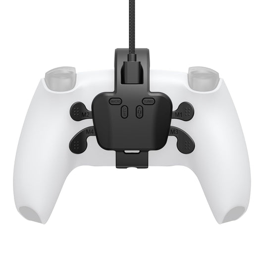 IWGAME PS-5 Paddles Attachment, 4 Programmable Back Buttons, Wired, 7.2FT USB Cable, Compatible with PS-5/PC/Mac, Black