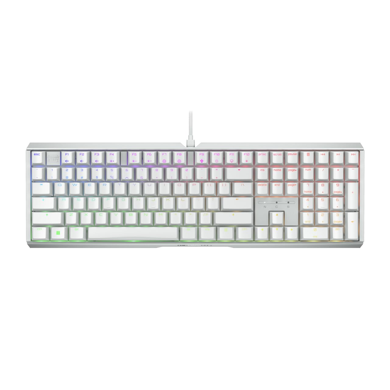 CHERRY XTRFY MX 3.1 Mechanical Wired Gaming Keyboard | New MX2A Switches (White  MX2A Red)
