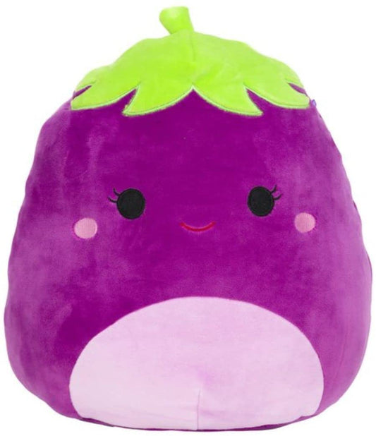 Squishmallow Food Squad Plush Toy - Glena Eggplant, 8 Inch Soft Polyester Animal