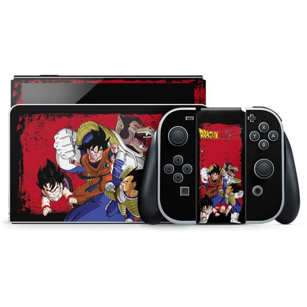 Skinit Decal Gaming Skin Compatible with Nintendo Switch OLED (2021) - Officially Licensed Dragon Ball Z Goku Vs Vegeta Design