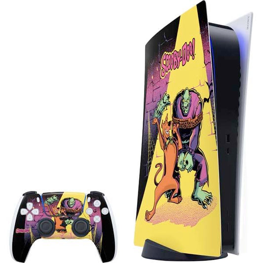 Skinit Decal Gaming Skin Compatible with PS5 Bundle - Officially Licensed Scooby Doo Mystery Solved Design