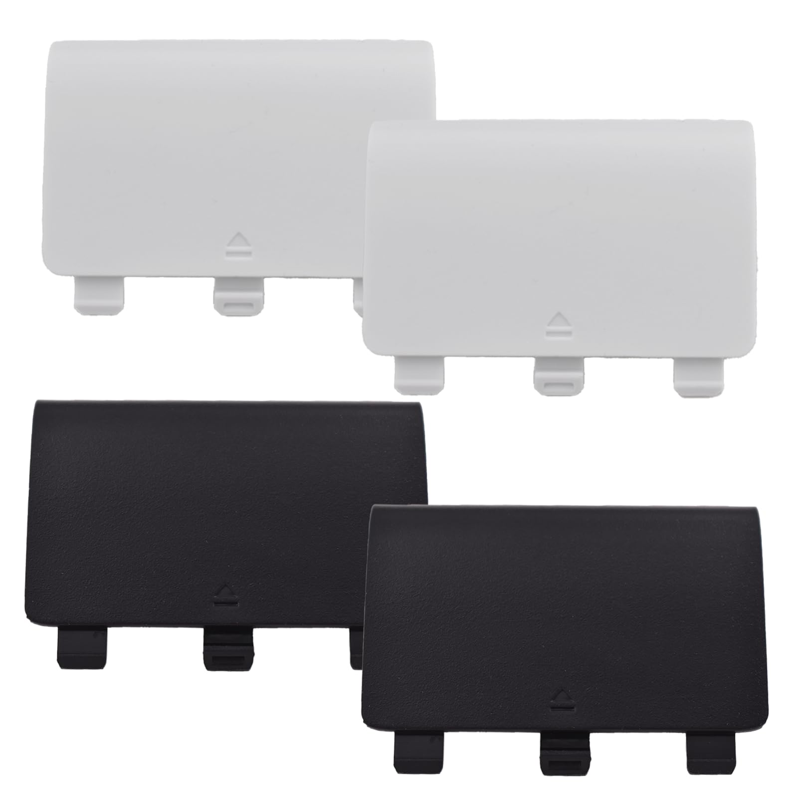 4 Pcs Battery Back Cover for Xbox One/One S/One X Controller[NOT for Xbox Series X/S] Battery Back Shell Covers Replacement Battery Cover Door Compatible with Xbox One(Black&White)
