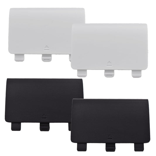 4 Pcs Battery Back Cover for Xbox One/One S/One X Controller[NOT for Xbox Series X/S] Battery Back Shell Covers Replacement Battery Cover Door Compatible with Xbox One(Black&White)