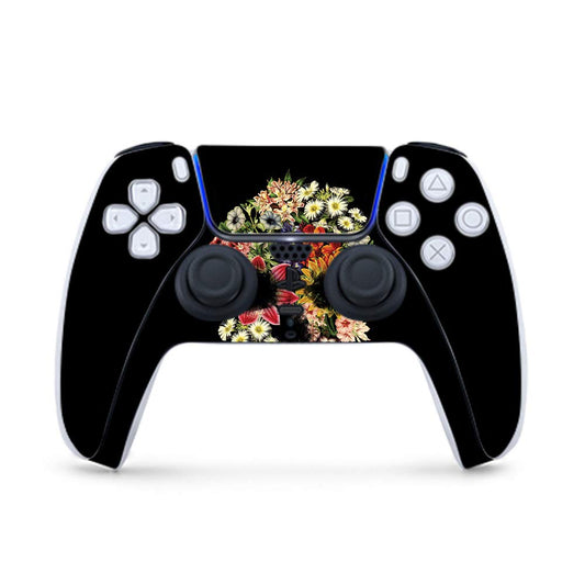 MightySkins Gaming Skin for PS5 / Playstation 5 Controller - Floral Skull | Protective Viny wrap | Easy to Apply and Change Style | Made in The USA