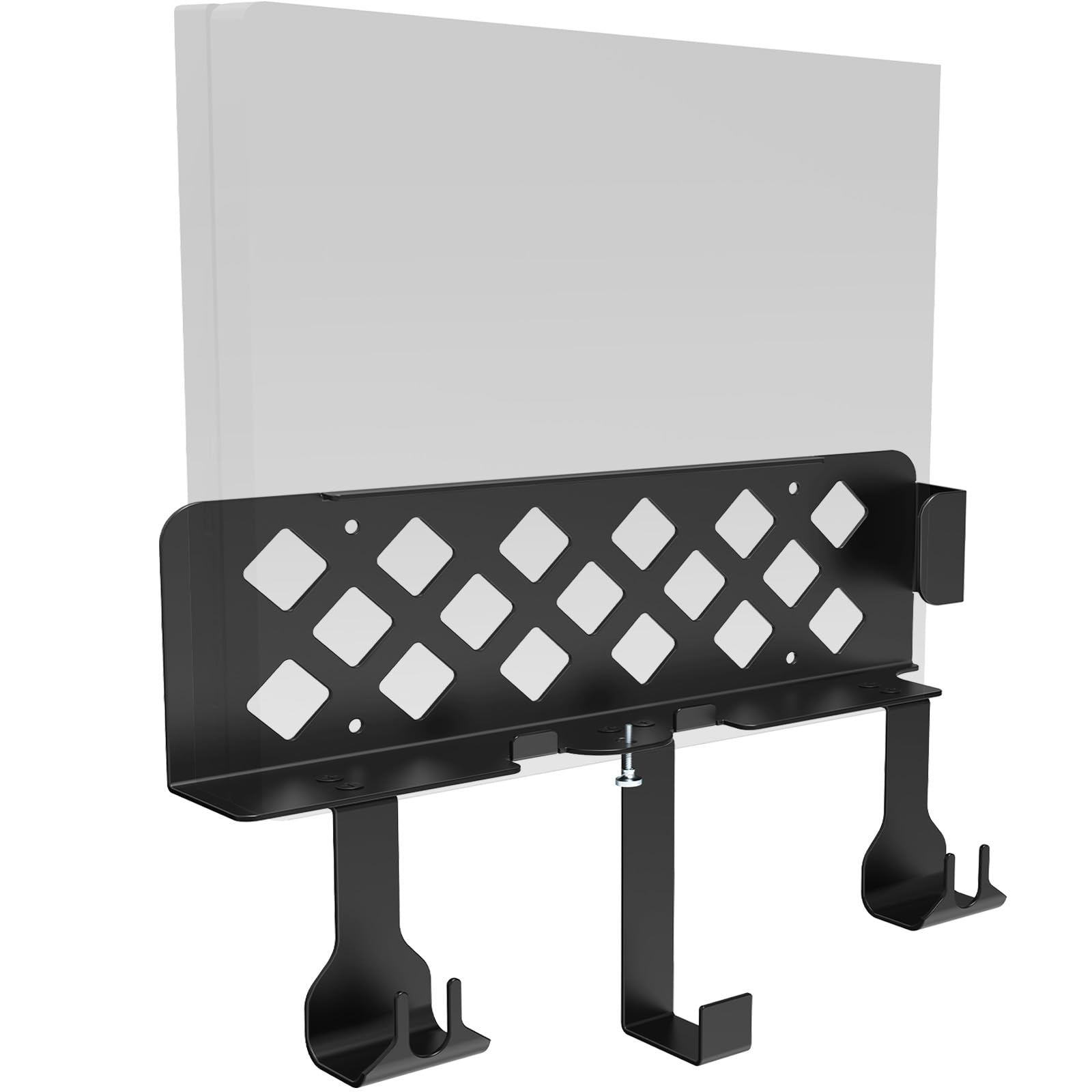Wall Mount Compatible for PS4 Slim,Near or Behind TV, Space Saving,Metal PS4 Slim Wall Mount Bracket with Detachable 2 Controlle