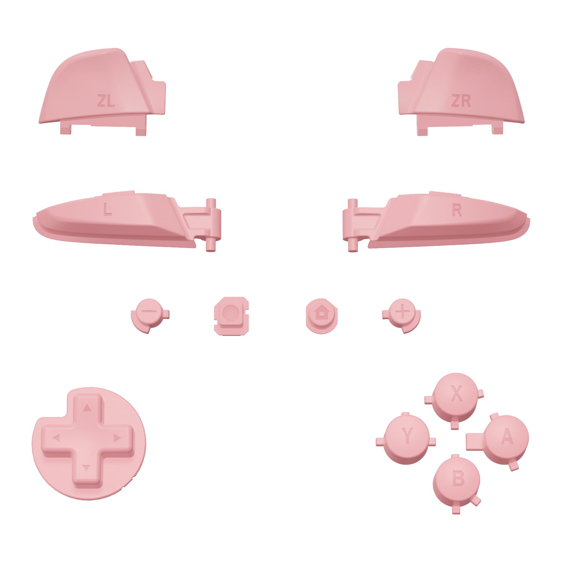 eXtremeRate Puffy Pink Repair ABXY D-pad ZR ZL L R Keys for Nintendo Switch Pro Controller  DIY Replacement Full Set Buttons for Nintendo Switch Pro Controller - Controller NOT Included