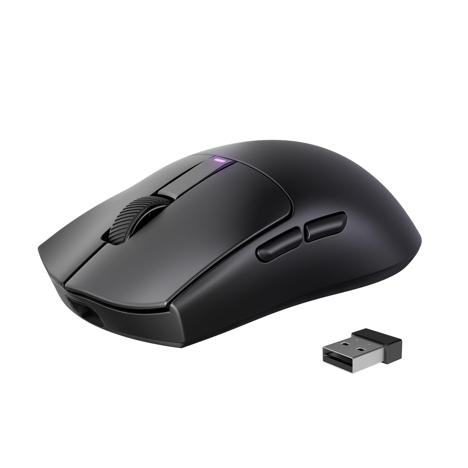RisoPhy Superlight Wireless Gaming Mouse  62g Dual Macro-Switches Gaming Mouse  3-Mode Wireless/USB-C/Bluetooth Mouse with Adjustable 12000DPI  5 Programmable Buttons Computer Mouse for PC/Mac-Black