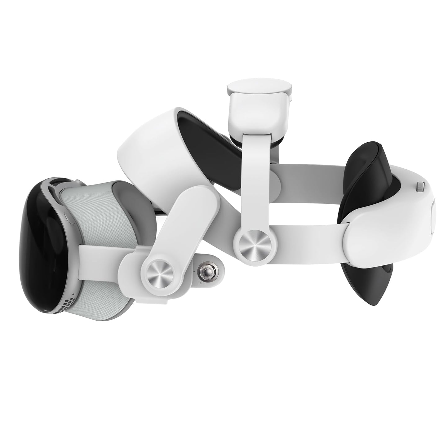 SODI Head Strap for Apple Vision Pro, Weight-Balancing, One-Button Retractable, Dual Knob Adjustment, White, Model SODI 705