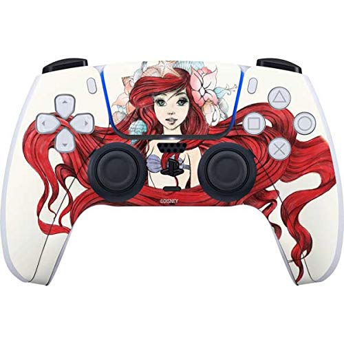 Skinit Decal Gaming Skin Compatible with PS5 Controller - Officially Licensed Disney The Little Mermaid Ariel Illustration Design