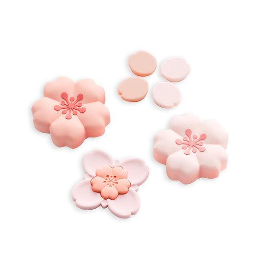 GeekShare Sakura Cross D-Pad Button Caps Thumb Grip Caps Set Compatible with Switch 2  ABXY Key Buttons Sticker Cover Caps for Switch 2  Cherry Pink