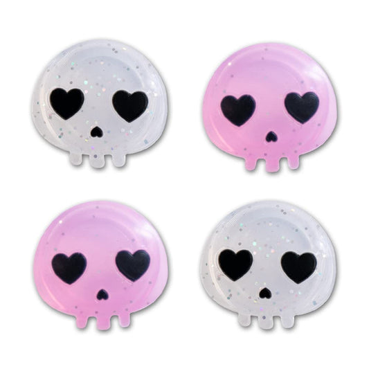 PERFECTSIGHT Switch Joycon Thumb Grips Caps  Cute Halloween Glitter Skull Joystick Cover for Nintendo Switch/Switch OLED/Switch Lite  Kawaii Thumbstick Cover Analog Button Cover for NS Accessories