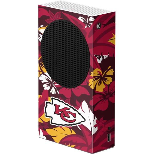 Skinit Decal Gaming Skin Compatible with Xbox Series S Console - Officially Licensed NFL Kansas City leaders Tropical Print Design