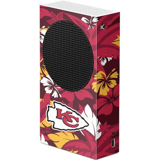 Skinit Decal Gaming Skin Compatible with Xbox Series S Console - Officially Licensed NFL Kansas City leaders Tropical Print Design