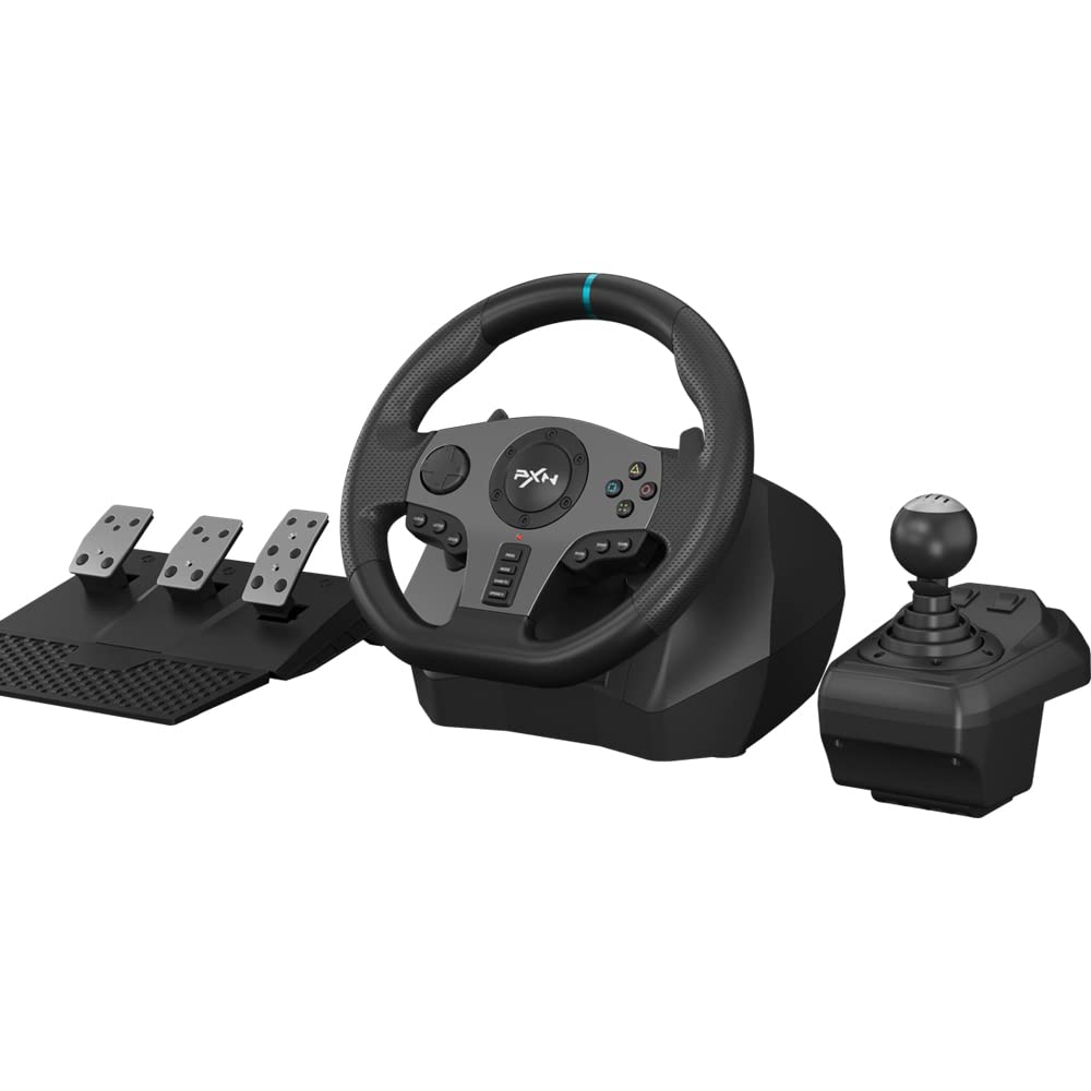 PXN V9 Gaming Steering Wheel  270/900 Degree with Pedals and Shifter for Xbox One  Xbox Series S/X PC  PS4  PS3  Switch