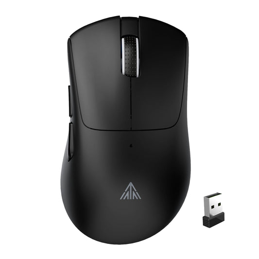 SOLAKAKA SM805 Wireless Gaming Mouse, 24000 DPI, BT5.0/2.4G/Type-C, Black, Lightweight with 2 Side Buttons, Ergonomic Design