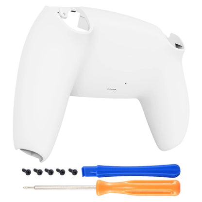 eXtremeRate White Grip Custom Back Plate for PS5 Controller - Replacement Shell Cover, Model DPFP3008