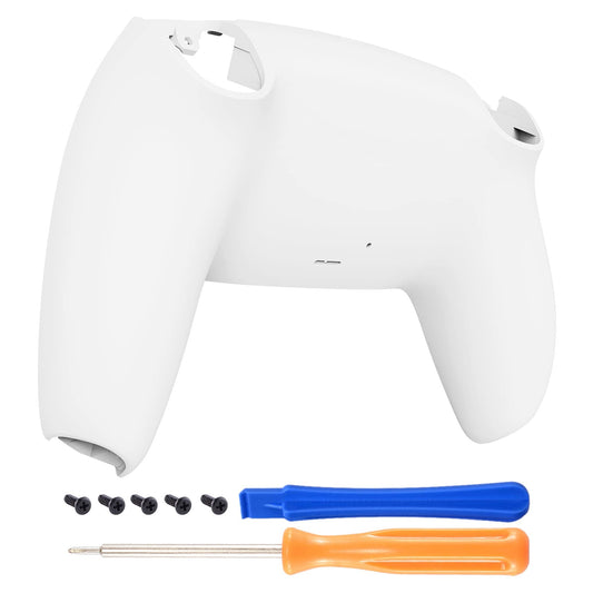 eXtremeRate White Grip Custom Back Plate for PS5 Controller - Replacement Shell Cover, Model DPFP3008