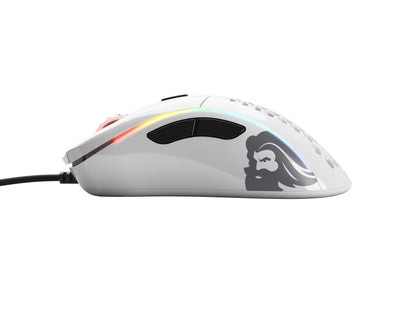 Glorious Gaming Model D- Wired Gaming Mouse - 61g Ergonomic, Honeycomb Design, RGB, Glossy White