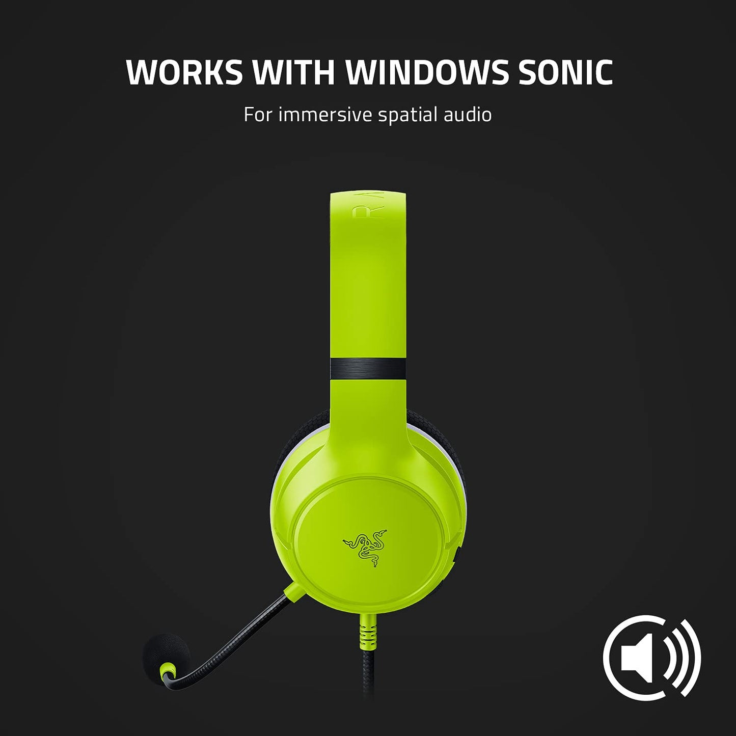 Razer Kaira X Wired Headset - Triforce 50mm Drivers, HyperClear Mic, Lime, Model RZ04-03970600-R3U1 - Compatible with Xbox & PC