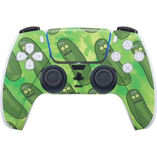Skinit Decal Gaming Skin Compatible with PS5 Controller - Officially Licensed Adult Swim Rick and Morty Pickle Rick Pattern Design
