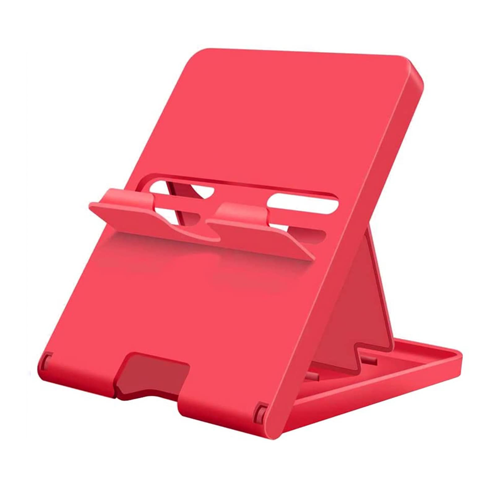 ELIATER Stand Compatible with Nintendo Switch  Adjustable Switch Playstand  Foldable Phone Stand for Desk  Compact & Portable Switch Holder Accessories (Red)