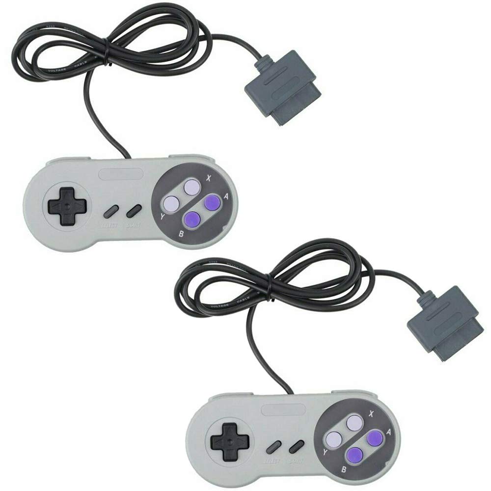 Rojuna SNES Gamepad Controller - 2 Packs, Off-White Replacement Controllers for Original Super Nintendo System