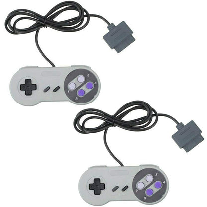 Rojuna SNES Gamepad Controller - 2 Packs, Off-White Replacement Controllers for Original Super Nintendo System