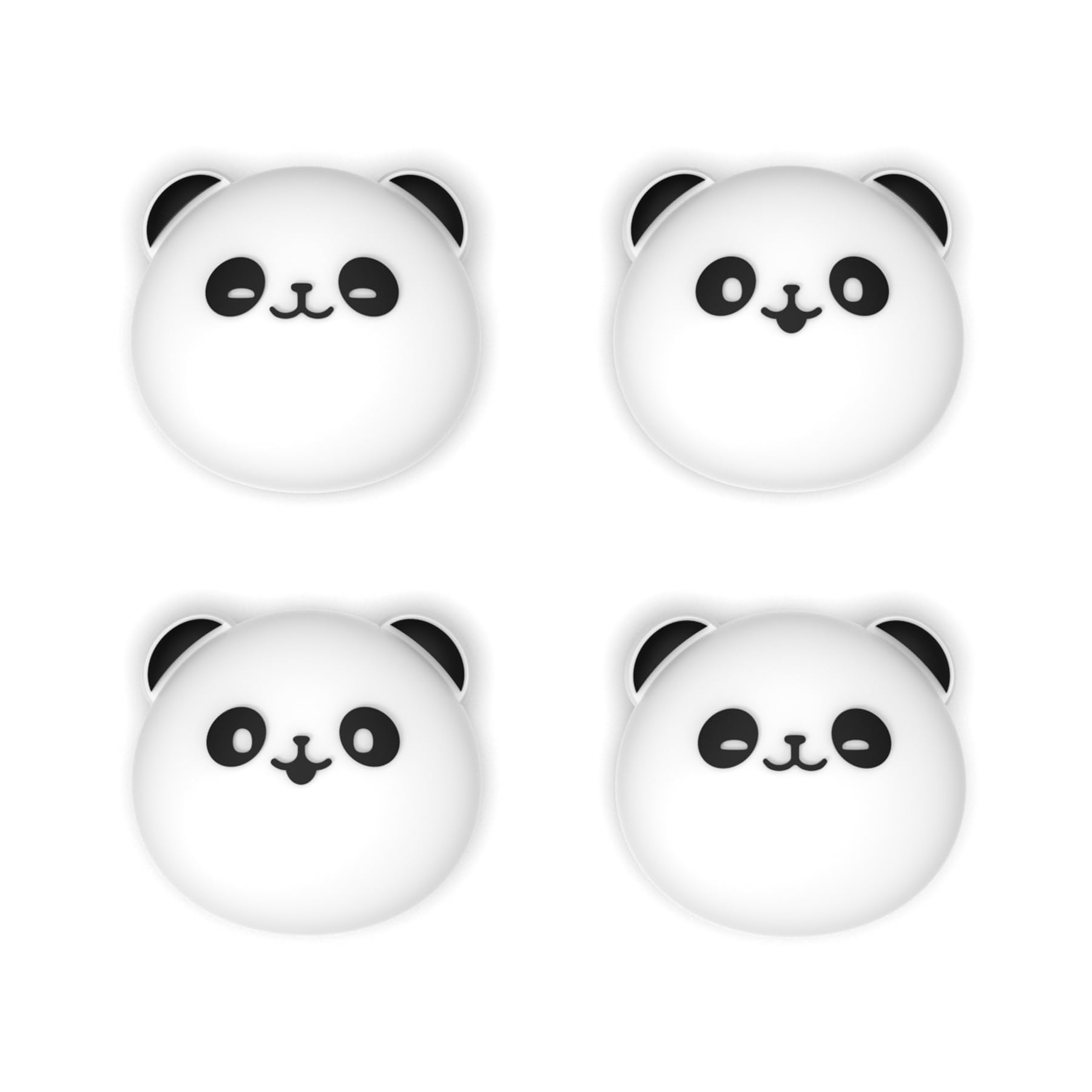 PlayVital Thumb Grips for Nintendo Switch 2 | Kawaii Silicone Joystick Caps (4-Pack) - Cute Accessories Animal Design Thumbstick Covers for Joycon 2 - Chubby Panda