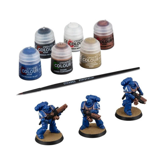 Games Workshop Warhammer 40K Infernus Marines & Paints Set, Plastic, One Size, Corax White, Macragge Blue, Model 60-11