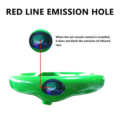 DOYO Steering Wheel for Nintendo Wii & Wii U - 2 Pack Racing Wheels (Red+Green)