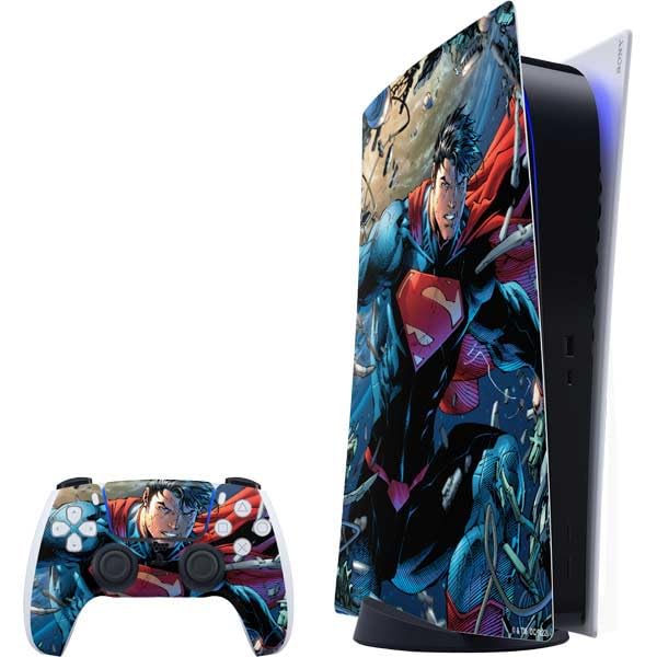 Skinit Decal Gaming Skin Compatible with PS5 Bundle - Officially Licensed DC Comics Superman Unchained #1 Original Cover Design