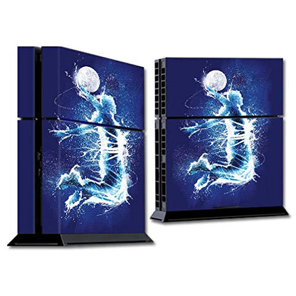 MIGHTY SKINS PS4 Skin - Durable Vinyl Decal Cover, Jump To The Moon Design, Model SOPS4-Jump To The Moon, Easy to Apply & Remove