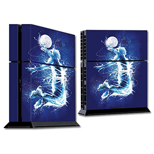 MIGHTY SKINS PS4 Skin - Durable Vinyl Decal Cover, Jump To The Moon Design, Model SOPS4-Jump To The Moon, Easy to Apply & Remove