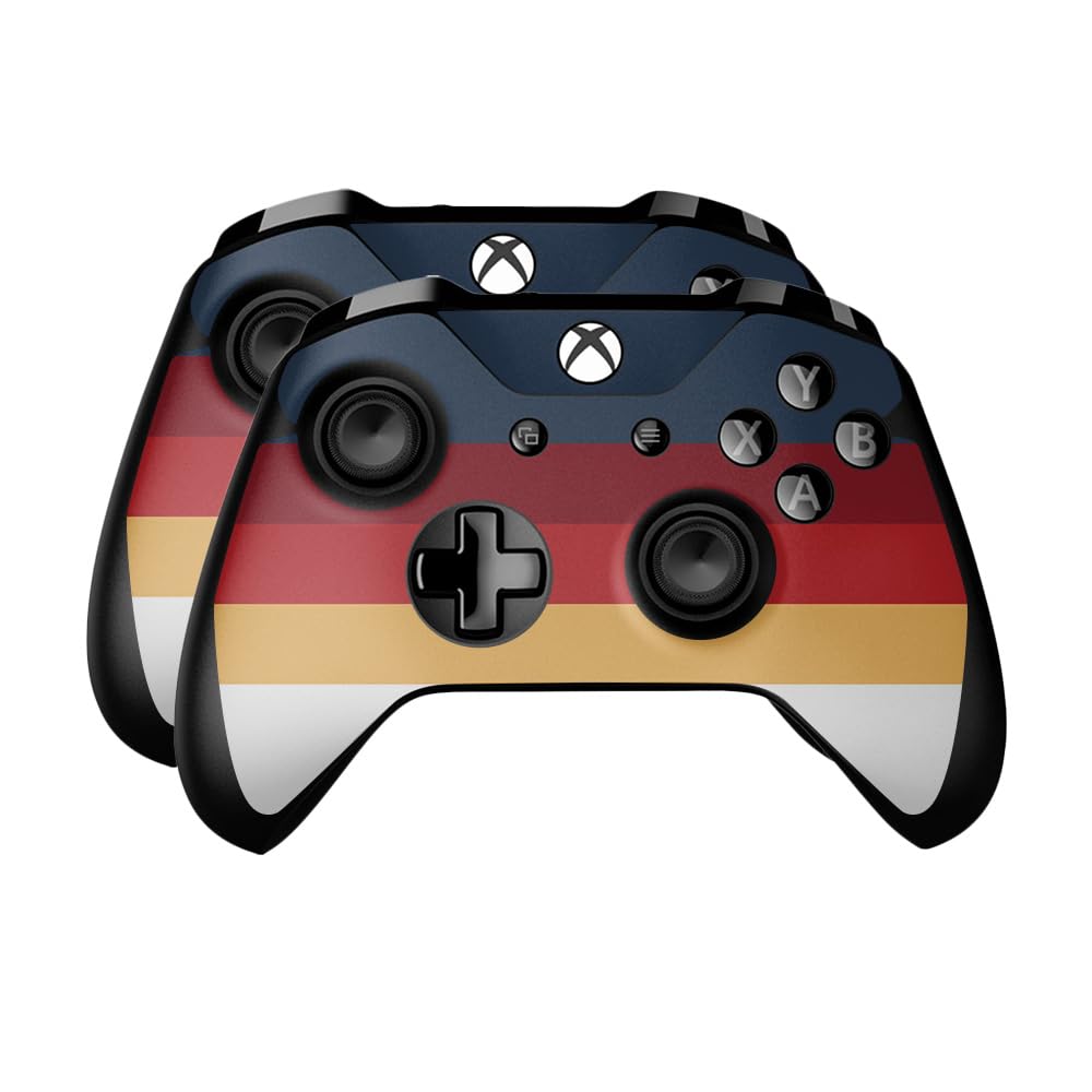 Skin Compatible with Microsoft Xbox One Controller (2 Pack) - Vintage Lines - Premium 3M Vinyl Protective Wrap Decal Cover - Easy to Apply | Crafted in The USA by MightySkins