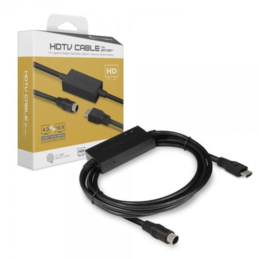 Hyperkin HDTV Cable for Sega Saturn - Black, Model M07411, High-Quality Video Connection