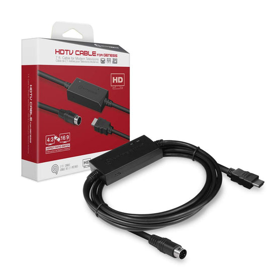 Hyperkin HDTV Cable for Genesis - Black - Model M07382 - High-Quality Video and Audio Output
