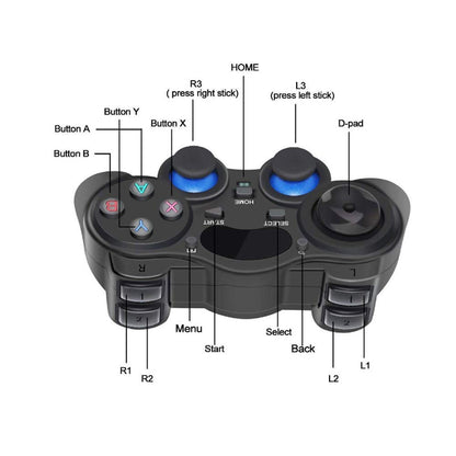 RIBOXIN FANDRAGON USB Wireless Gaming Controller Gamepad for PC/PS3/Android - Black, Model A-038