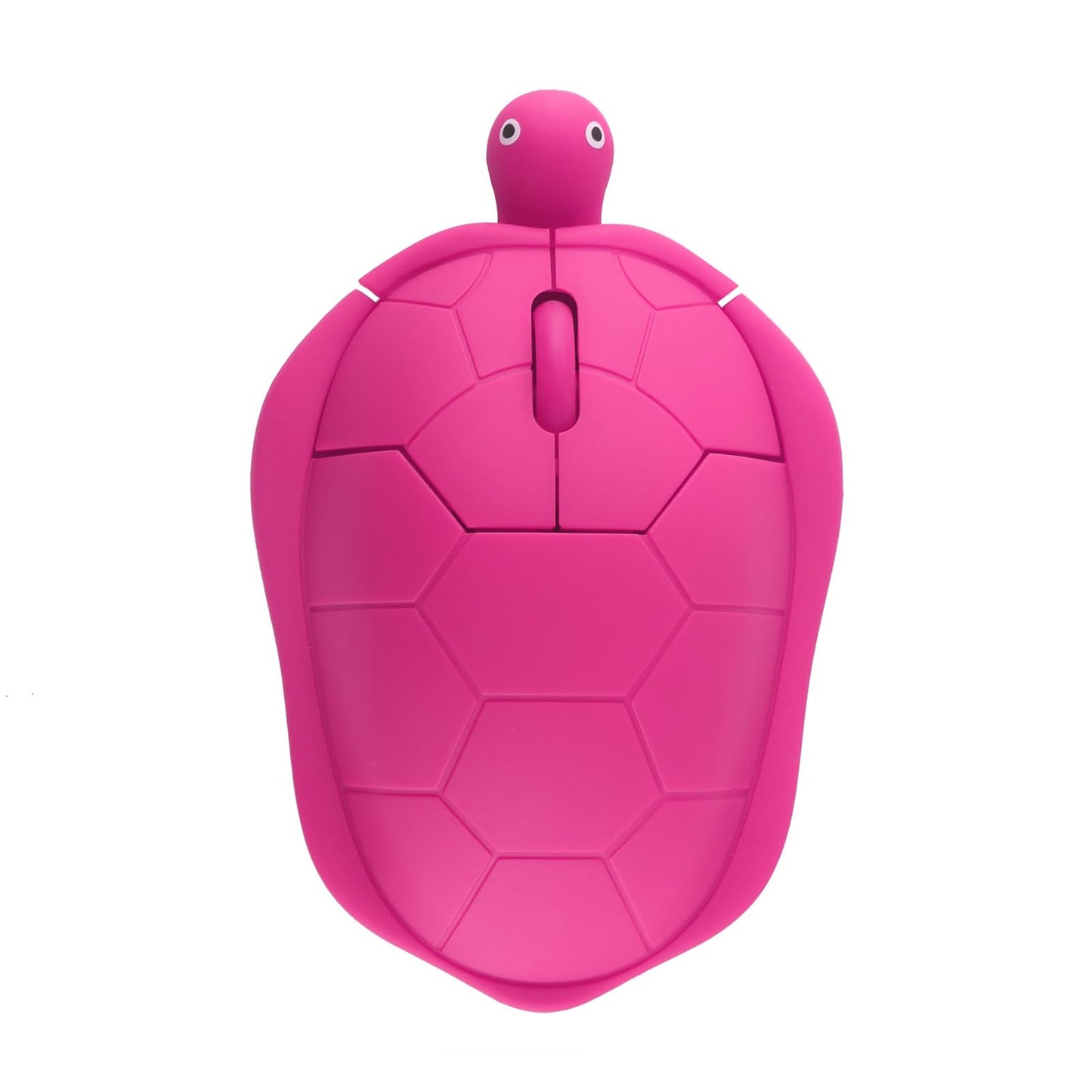 elec Space Wireless Turtle-Shaped Mouse - 2.4G Optical, 3 Buttons, 12x7.7cm, Hot Pink