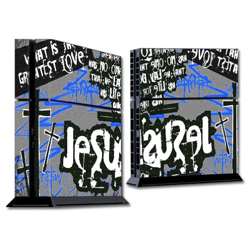 MightySkins Skin Compatible with Sony Playstation 4 PS4 Console wrap Sticker Skins Love Jesus