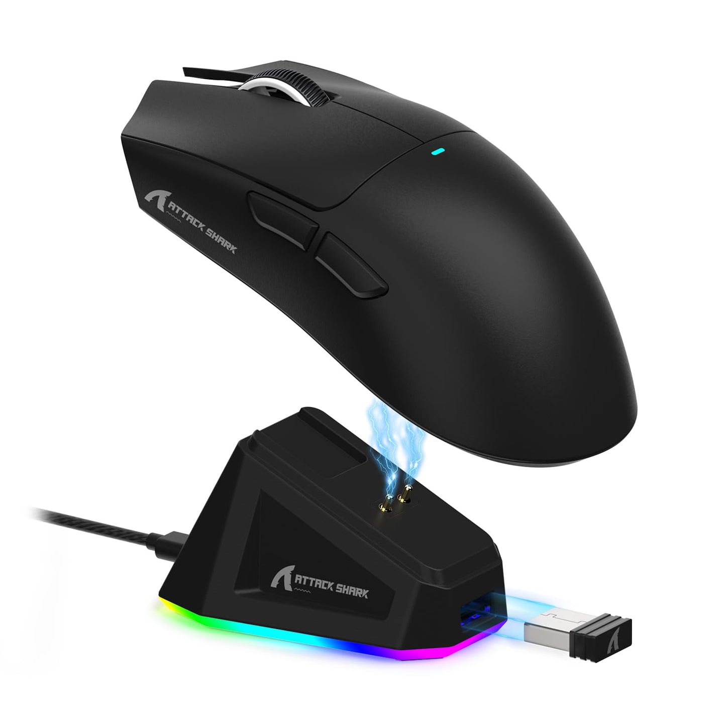ATTACK SHARK X11 Wireless Gaming Mouse - RGB, 22K DPI, Tri-Mode, 5 Buttons, Black