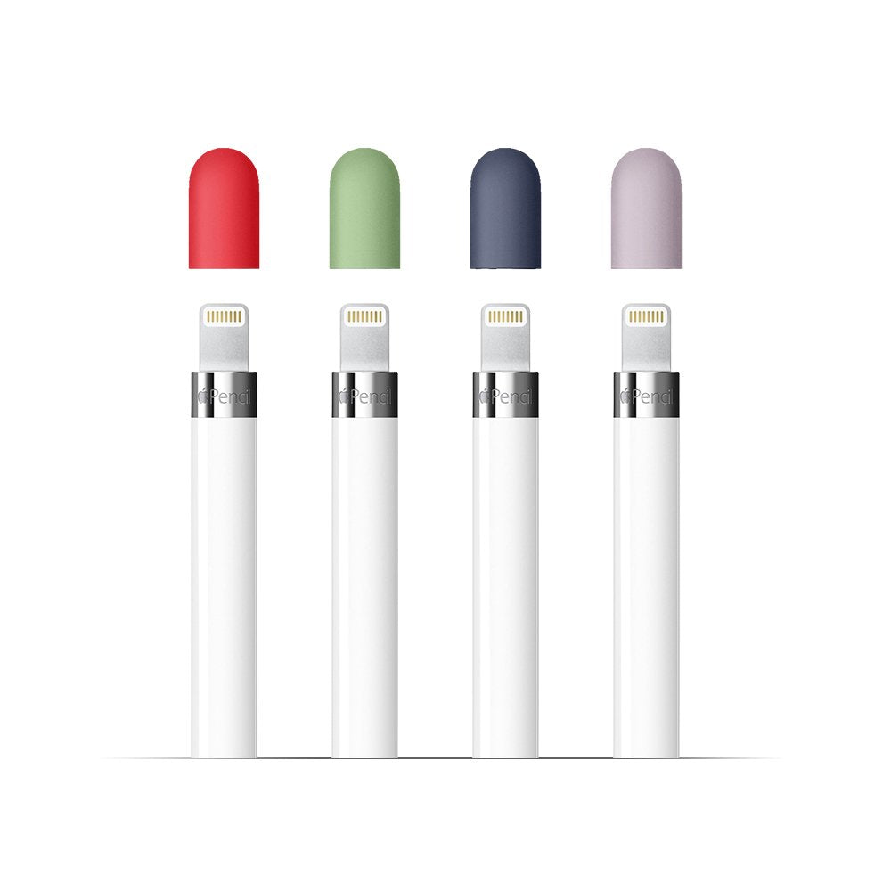FRTMA Apple Pencil Cap - 4 Color Combo, Silicone Material, Midnight Blue, Lavender, Mint, Red, Model LYSB01JG5BPWQ-ELECTRNCS
