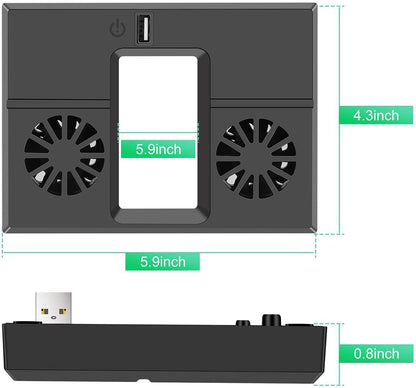 Linkstyle Vertical Cooling Fan for Xbox Series X - USB Powered Stand with Dual Fans, Black