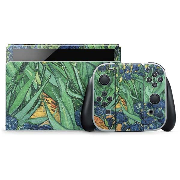 Skinit Decal Gaming Skin Compatible with Nintendo Switch OLED (2021) - Officially Licensed Van Gogh - Irises by Van Gogh Design