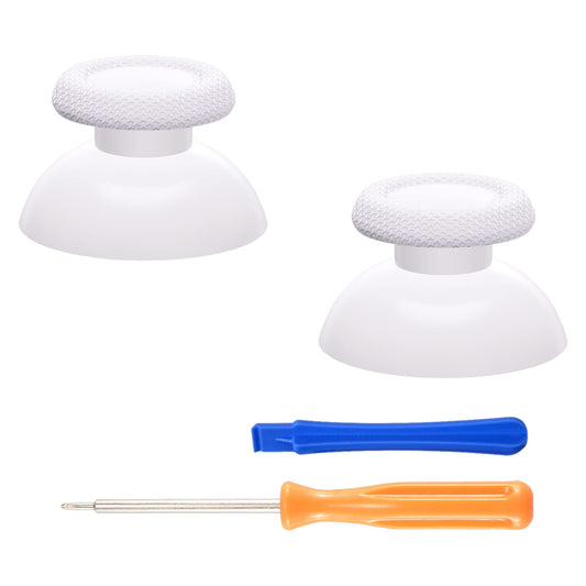 eXtremeRate White Replacement Thumbsticks for PS5 Controller  Custom Analog Stick Joystick for PS4 Controller Universal