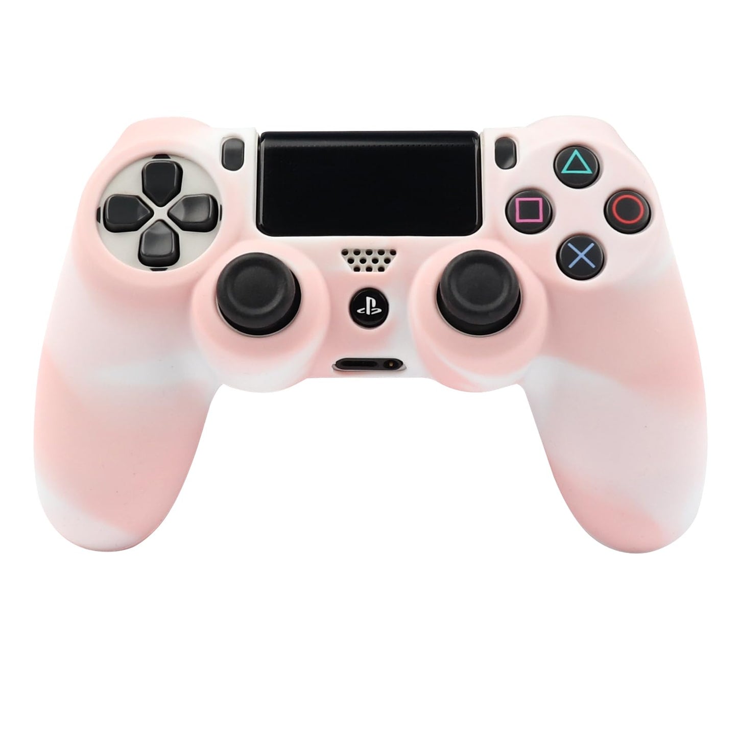 RALAN Pink PS4 Controller Skin Protector - Silicone Cover with 6 Pro Grips, Camouflage Pink & White, Fits PS4 Slim/Pro, 6.0 x 4.0 in