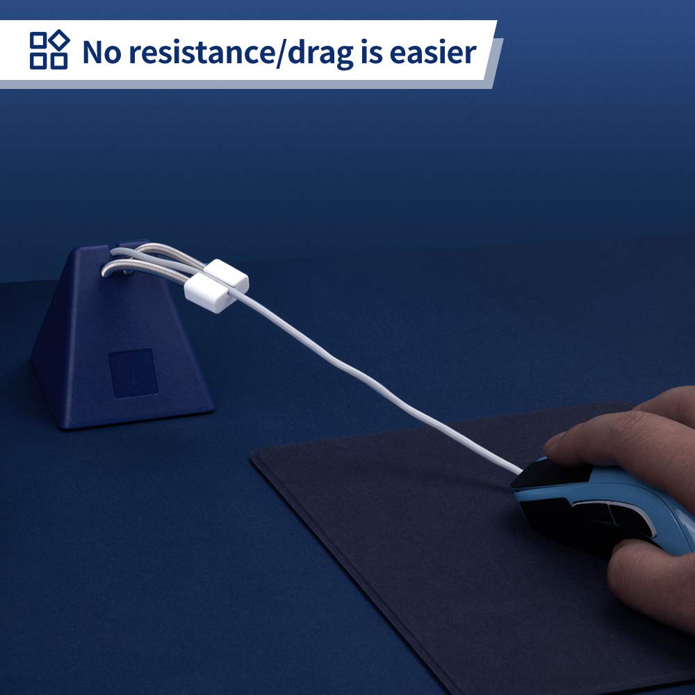 Hotline Games Mouse Bungee - Cord Clip Management System for Esports, Model HGMC, Blue, Rubber Material