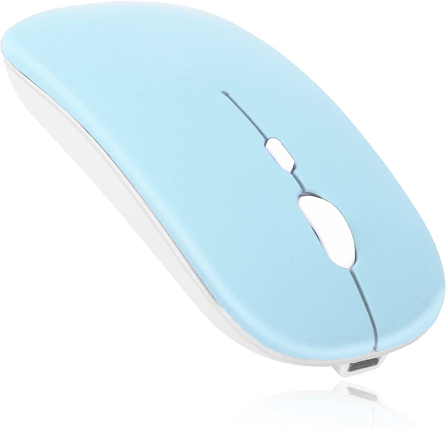 UrbanX Bluetooth Rechargeable Mouse - Wireless Connectivity, Sky Blue, Model UXM030 for HP Stream 11 Pro G5, Laptop, PC, Mac, iPad Pro