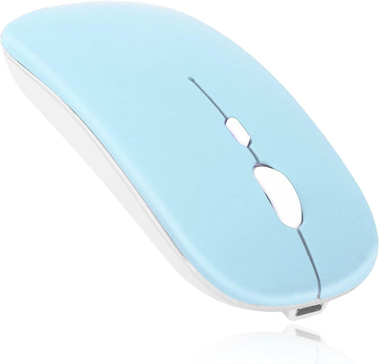 UrbanX Bluetooth Rechargeable Mouse - Wireless Connectivity, Sky Blue, Model UXM030 for HP Stream 11 Pro G5, Laptop, PC, Mac, iPad Pro