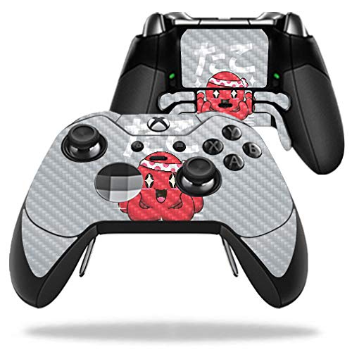 MightySkins Carbon Fiber Skin for Microsoft Xbox One Elite Controller - Octopus Kawaii | Protective  Durable Textured Carbon Fiber Finish | Easy to Apply  Remove  and Change Styles | Made in The USA