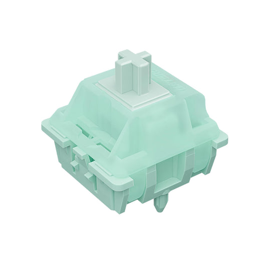 Mciepny Gateron Jade Mint Keyboard Switch RGB LED 5-Pin 55gf Pre Lubed 22mm Dual-Stage Spring Linear Switches for MX Mechanical Gaming Keyboard (Jade Mint 45Pcs)